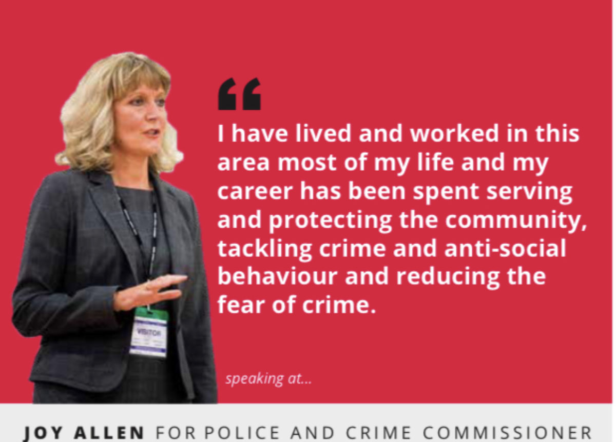 Joy Allen is standing to be the next Police and Crime Commissioner for Durham and Darlington