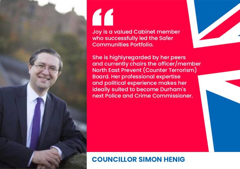 Councillor Simon Henig endorses Joy Allen